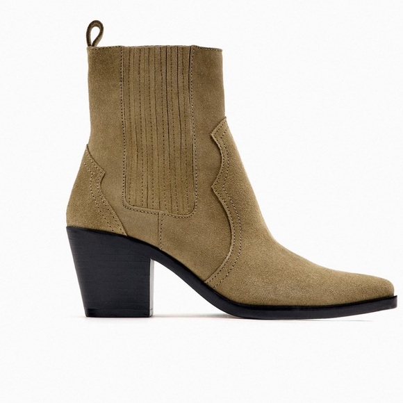 Zara cowboy suede ankle boot - Picture 3 of 6